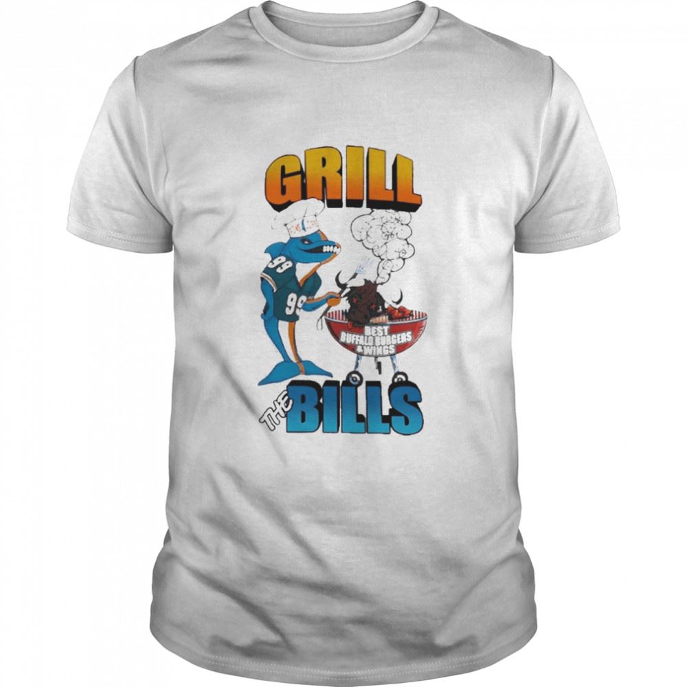 Great Miami Dolphins Buffalo Bills Fins 4 Life Grill The Bills Shirt 