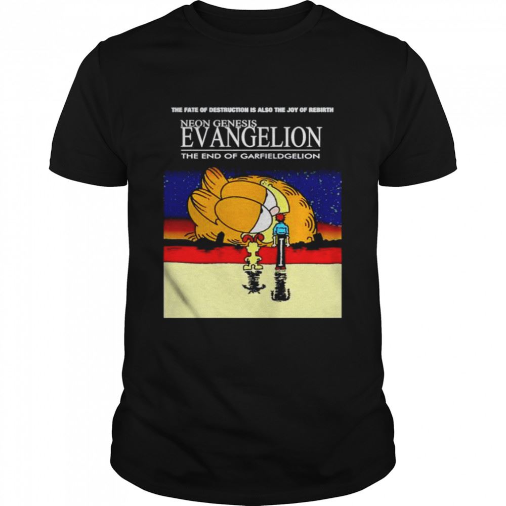 Best Neon Genesis Evangelion The End Of Garfield Gelion Shirt 