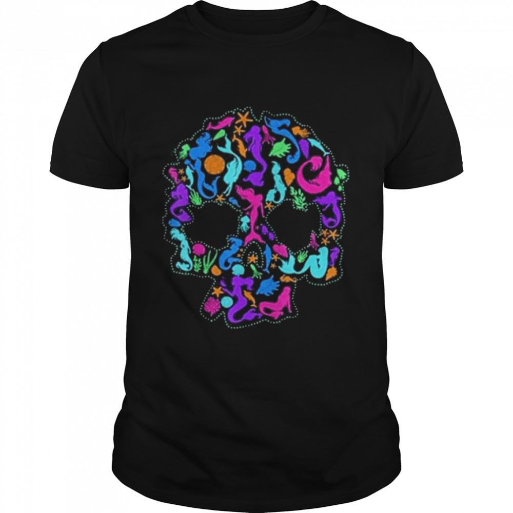 Best Skull Made Of Mermaids Ocean Sea Halloween Shirt 
