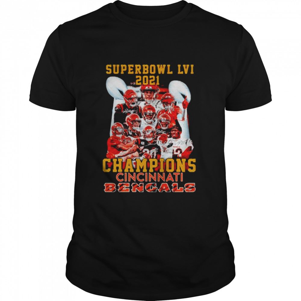 Great Super Bowl Lvi 2021 Champions Cincinnati Bengals Shirt 