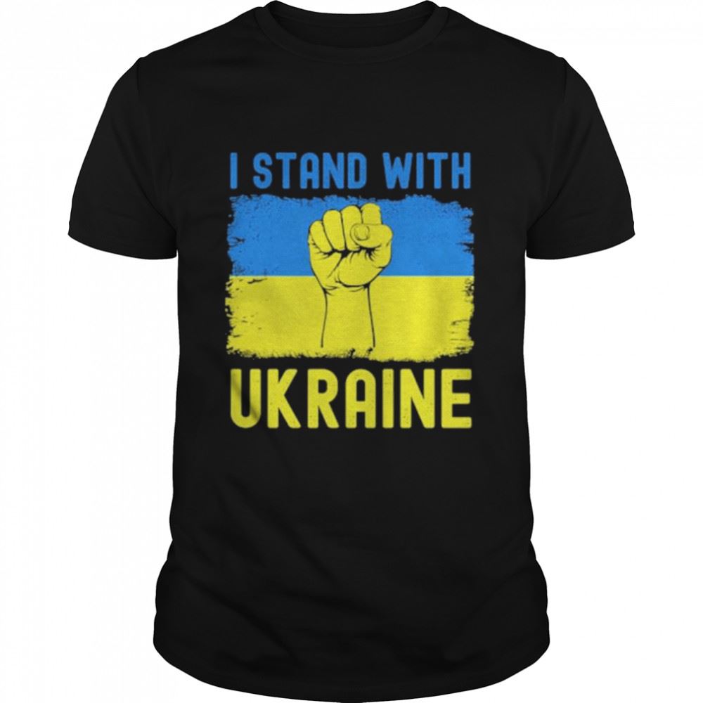 Attractive Support I Stand With Ukraine Ukrainian Flag T-shirt 