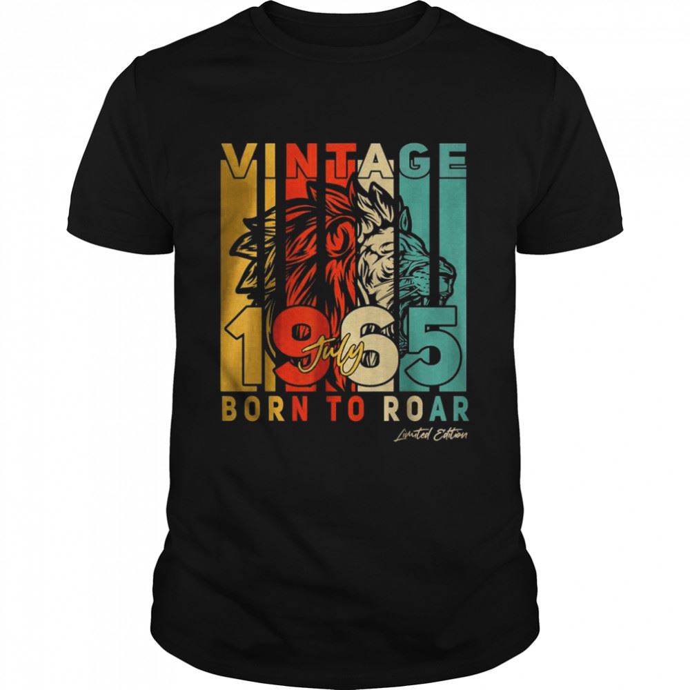 Interesting Vintage July 1965 Born To Roar Limited Edition T-shirt 