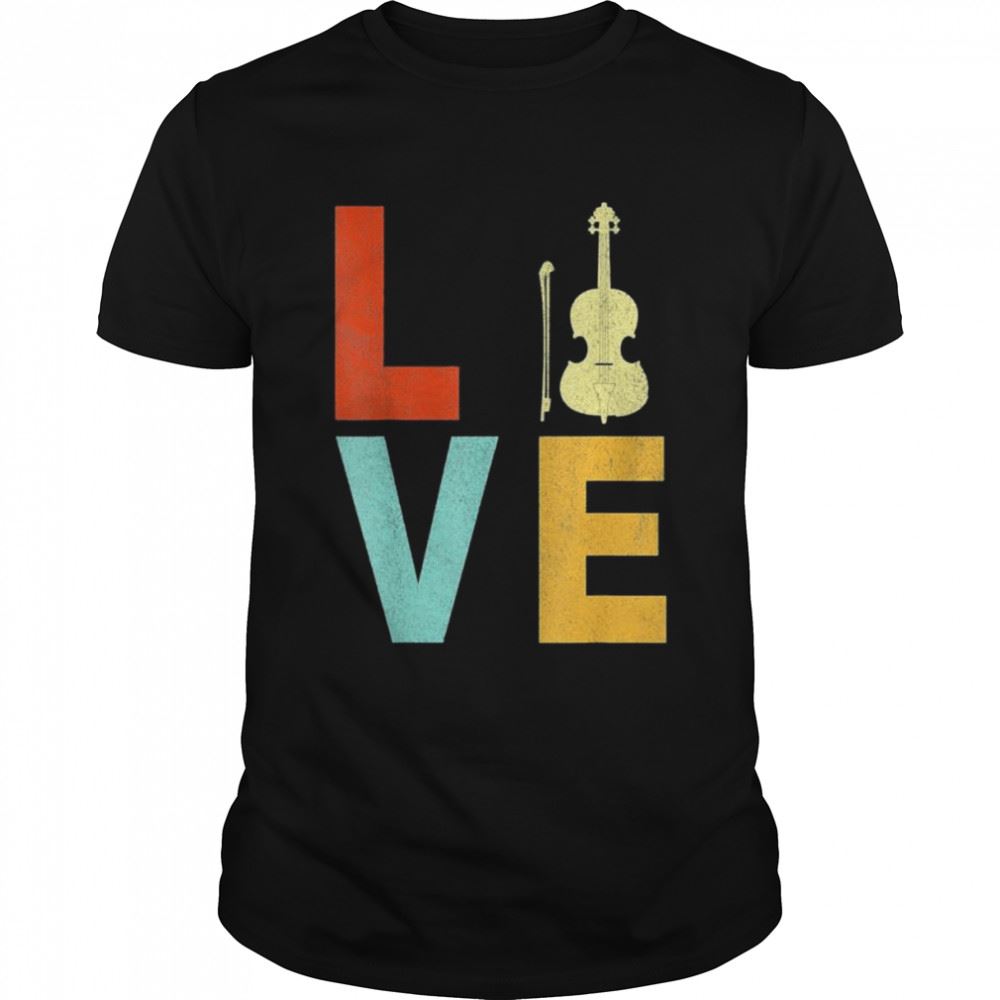 Happy Violin Player Violinist Musician Violin Love Retro Shirt 