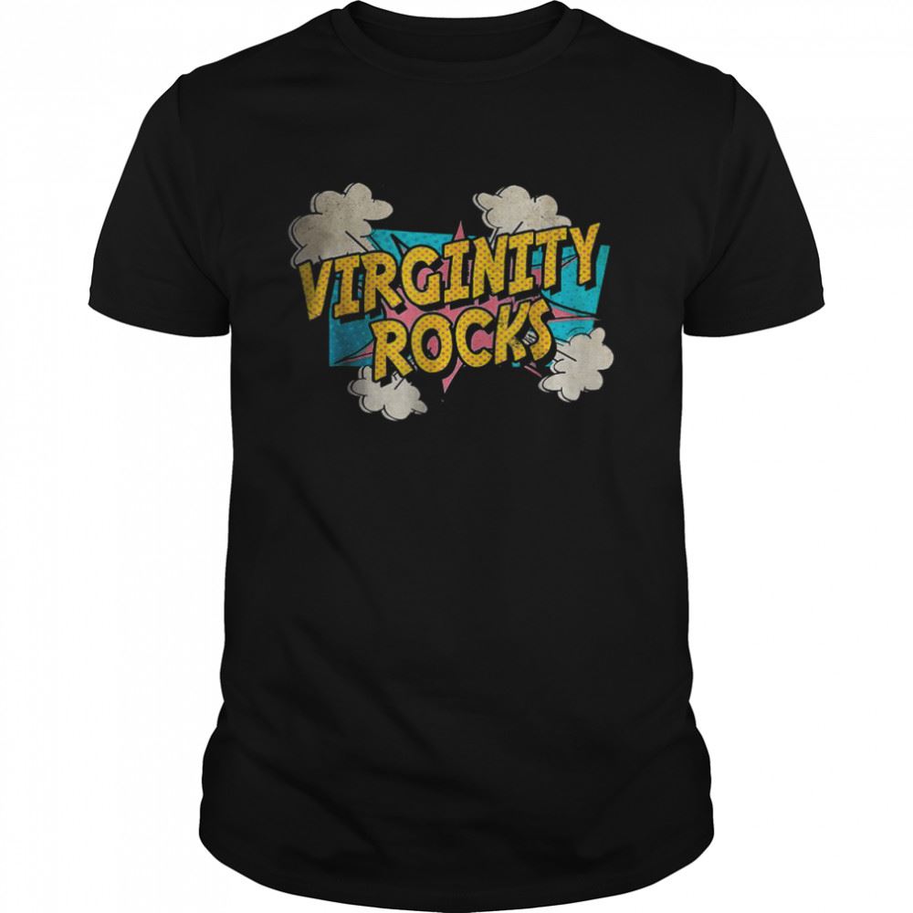 High Quality Virginity Mens Womens Rocks Original Trendy Comic T-shirt 