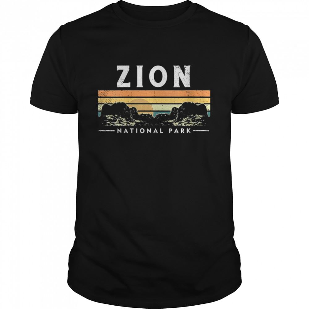 Best Womens Retro Zion National Park Us Vintage Utah Adventure Hiking Shirt 