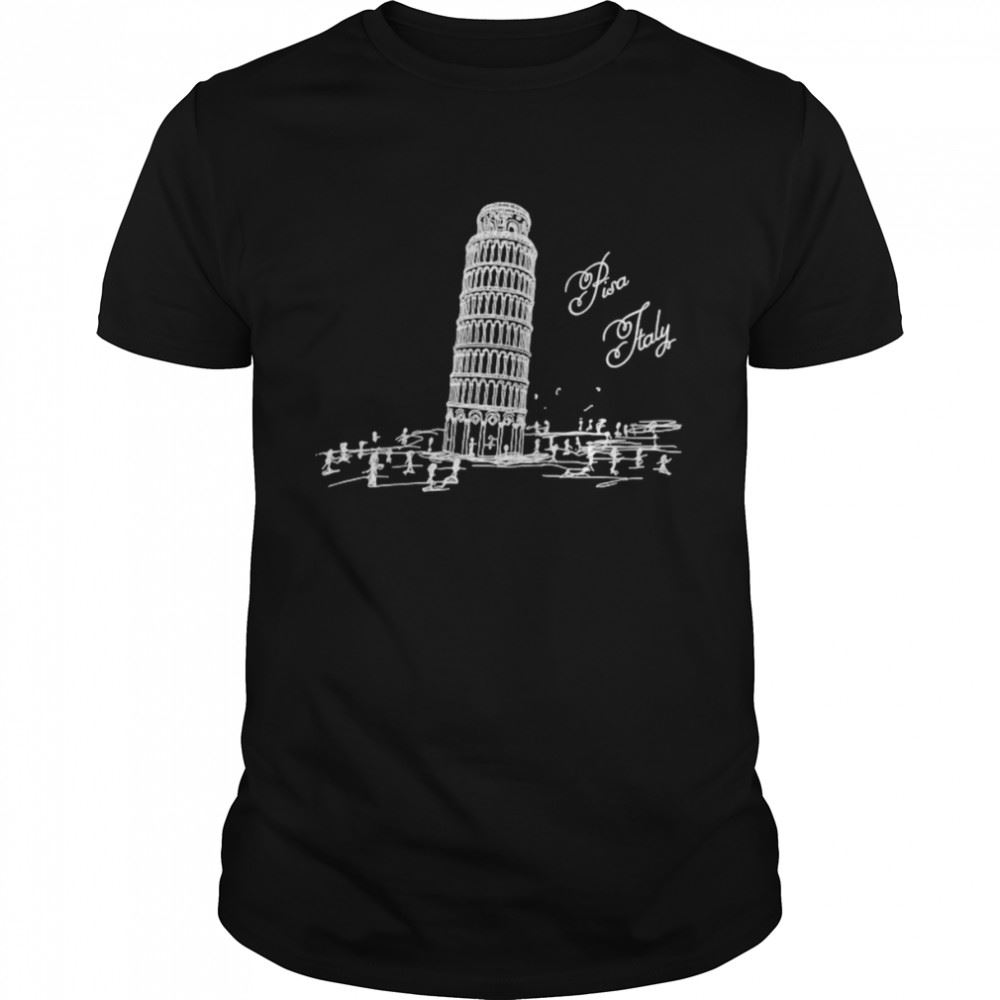 Promotions Leaning Tower Of Pisa Italy Tourists Souvenir T-shirt 