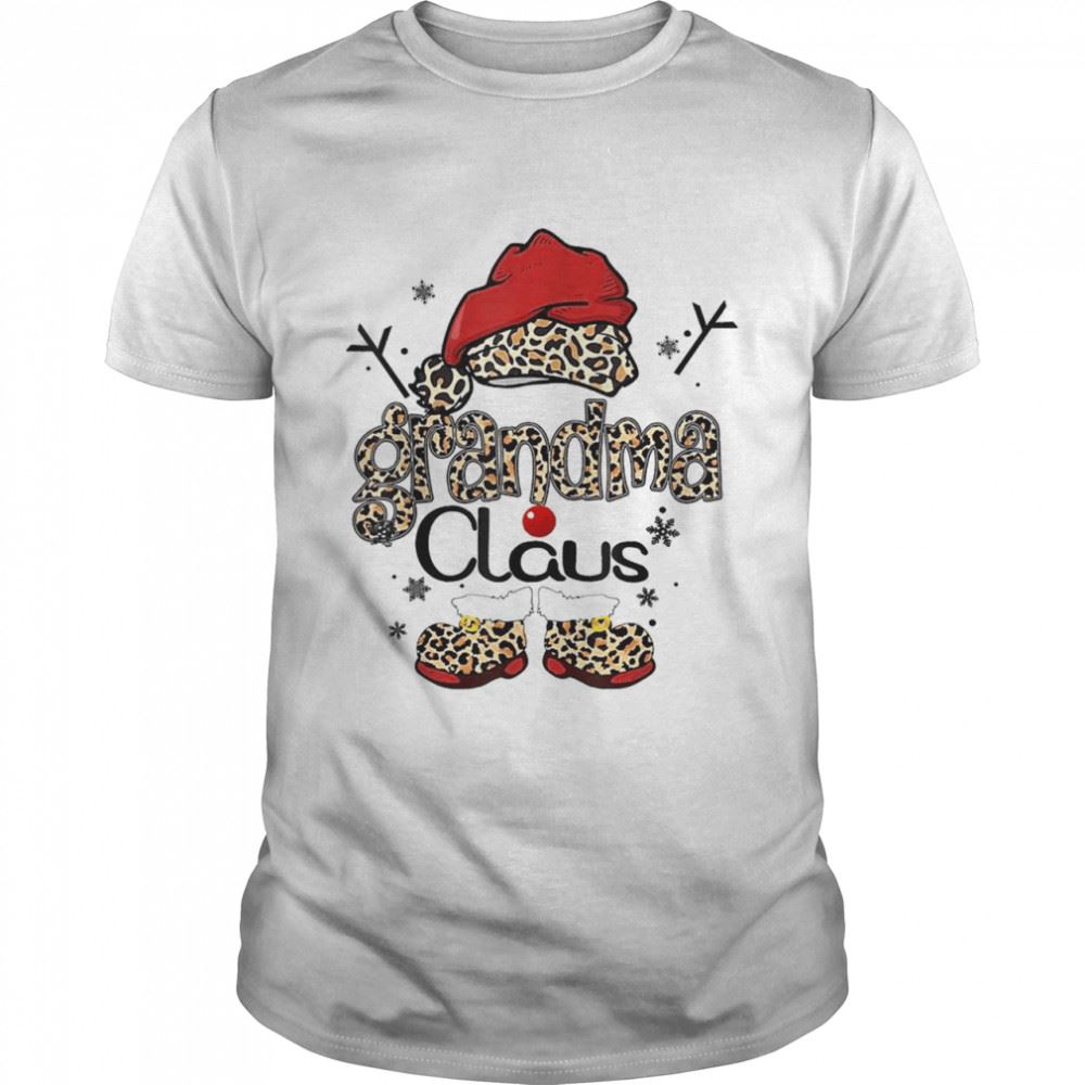 Special Leopard Grandma Claus Ugly Christmas Shirt 