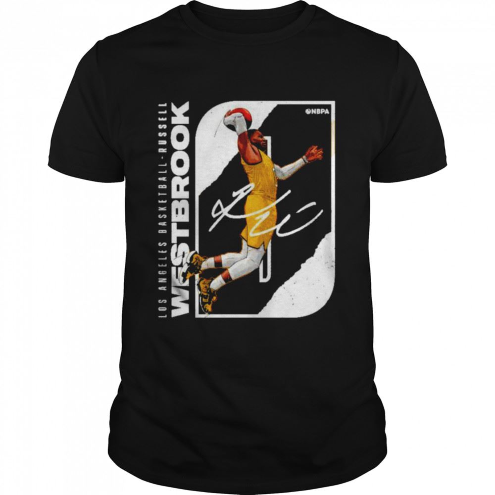 Interesting Los Angeles Basketball Russell Westbrook Signature Shirt 