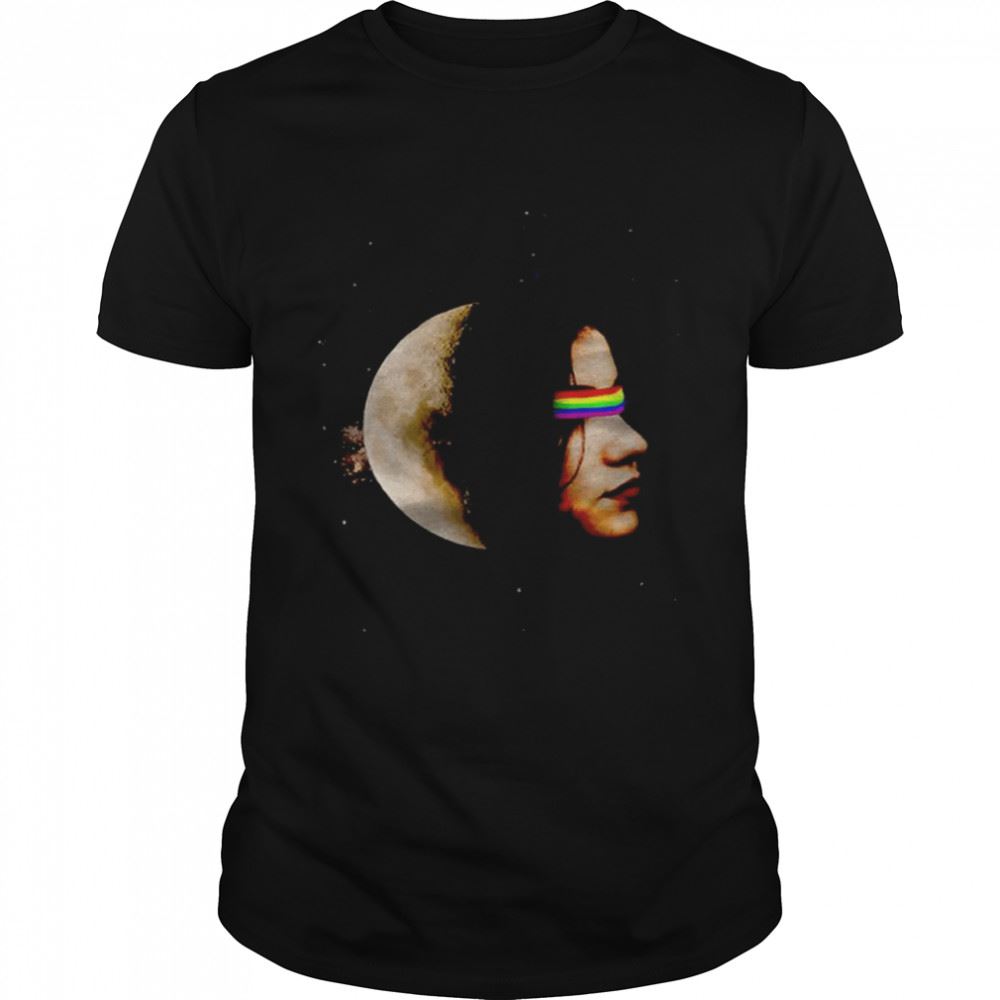 Gifts Lunar Moon Woman Face Portrait With A Colorful Blindfold Shirt 