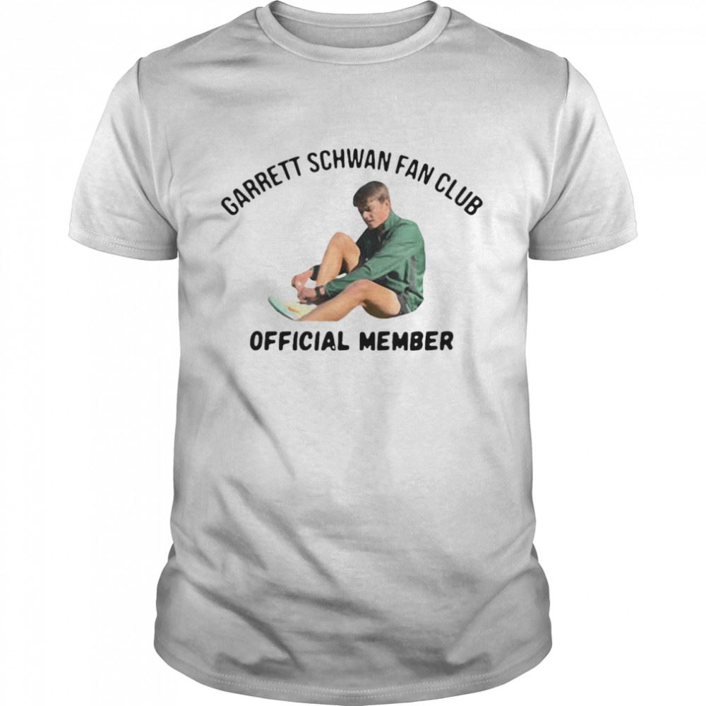 Promotions Magnus Cross Country Garrett Schwan Fan Club Official Member T-shirt 