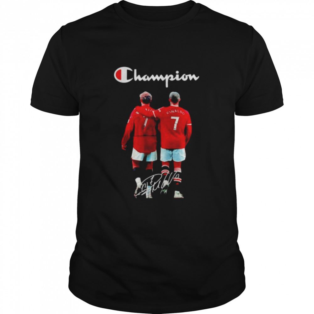 Best Mens Champion Manchester United Cristiano Ronaldo Signature T-shirt 