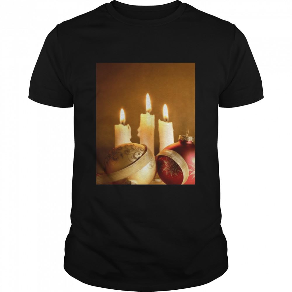 Best Merry Christmas Candles Lit T-shirt 