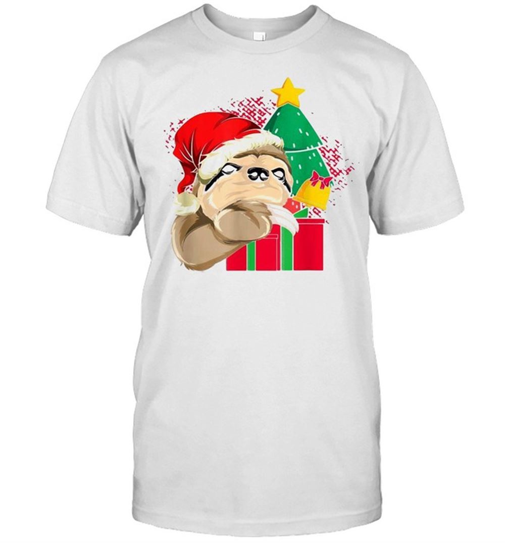 Promotions Merry Christmas Tree Lazy Animal Xmas Sloth Sweater T-shirt 