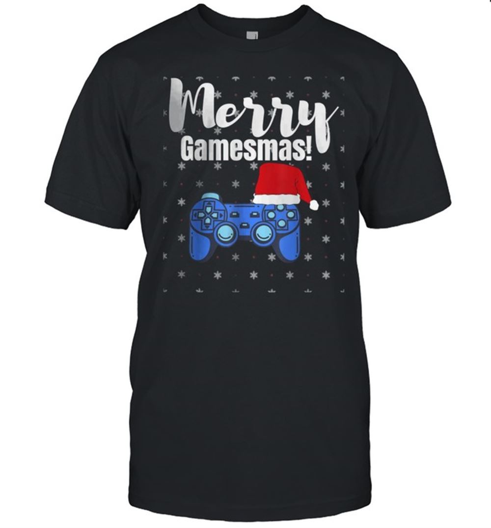 Great Merry Gamesmas Funny Christmas Video Game Gamer Gaming T-shirt 