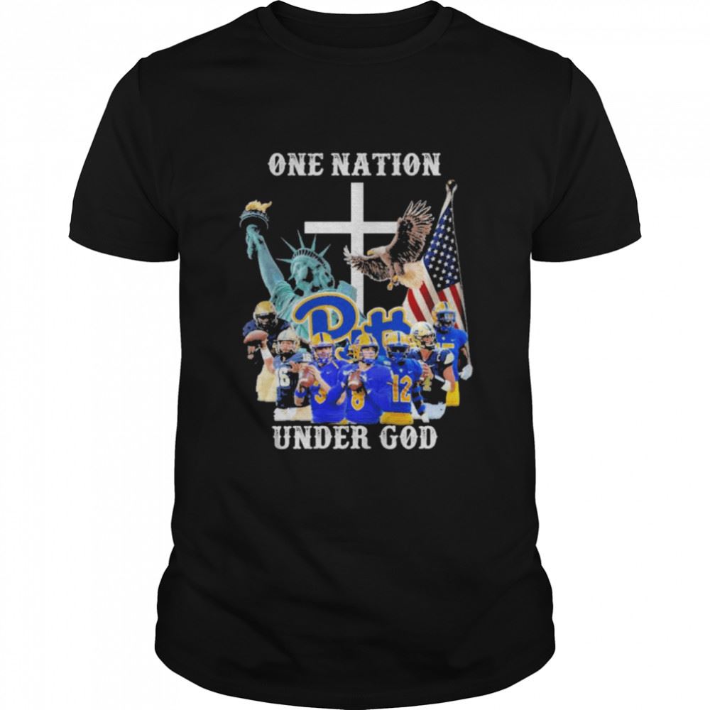 Promotions One Nation Under God Carolina Panthers American Flag Shirt 