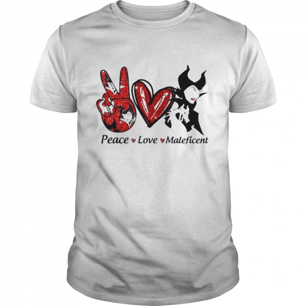 Amazing Peace Love Maleficent Disney Villain Halloween Shirt 