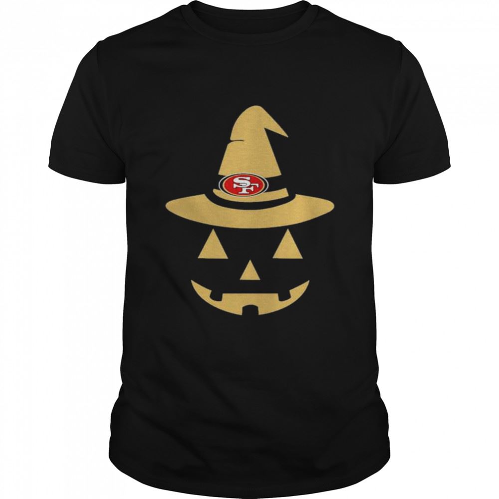 High Quality Pumpkin Witch San Francisco 49ers Logo Halloween Shirt 