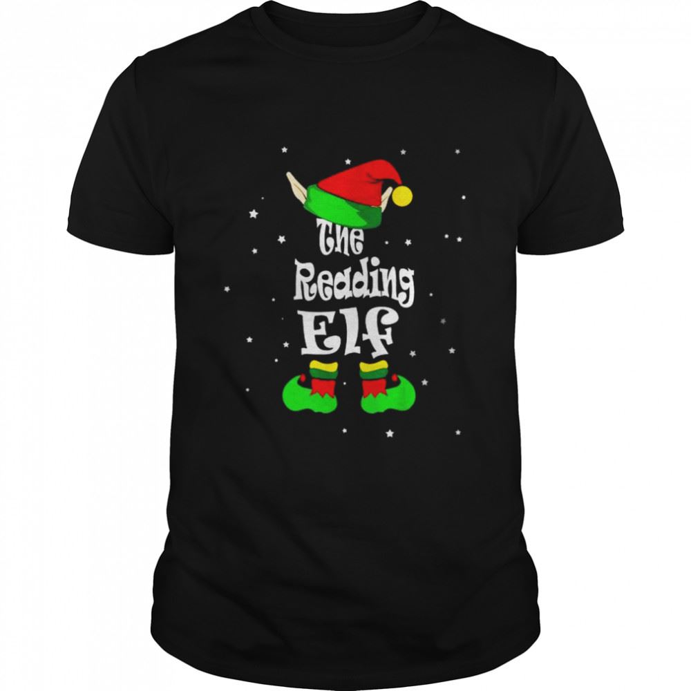 Promotions Reading Elf Costume Book Lover Christmas Matching Family Shirt 