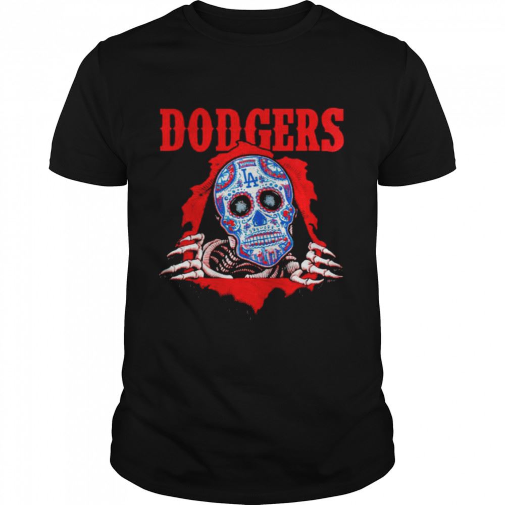 Promotions Sugar Skull Los Angeles Dodgers Inside Me Shirt 