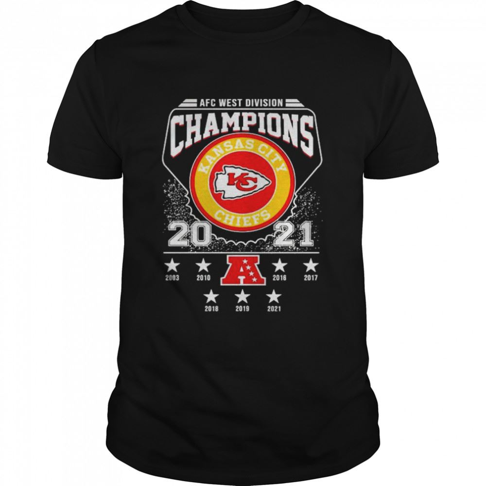 Amazing Kansas City Chiefs Afc West Division Champions 2021 Shirt 