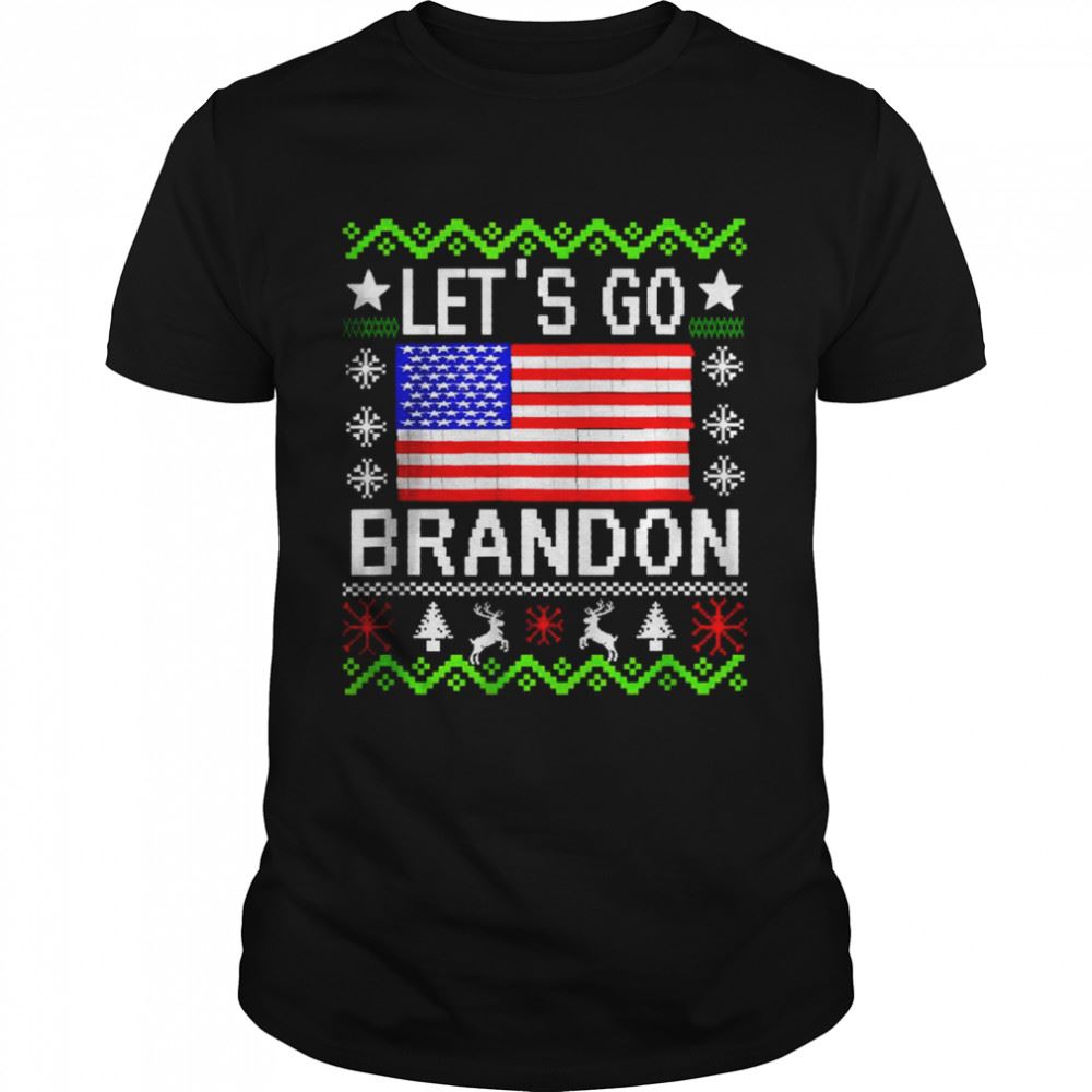 Great Lets Go Branson Brandon Ugly Christmas Sweater T-shirt 