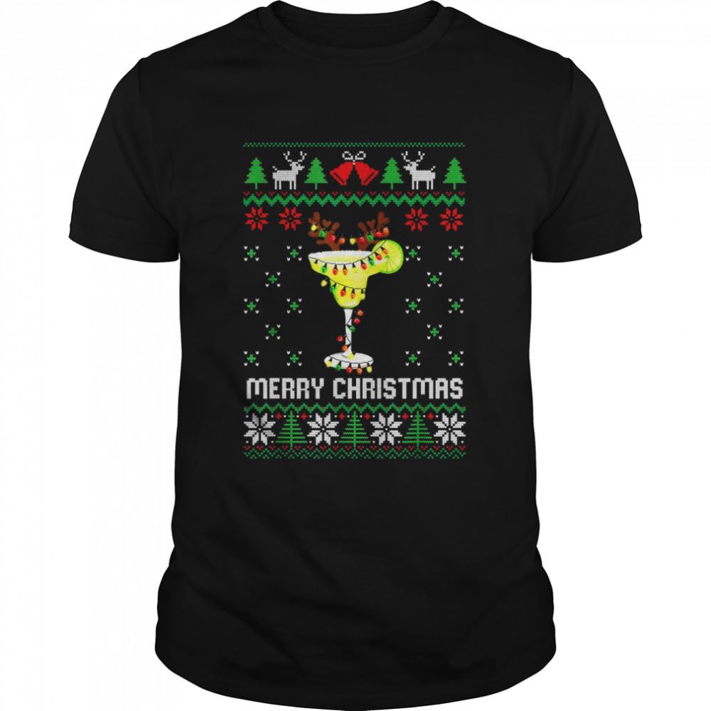 Awesome Margarita Reindeer Christmas Squad Ugly Xmas Shirt 