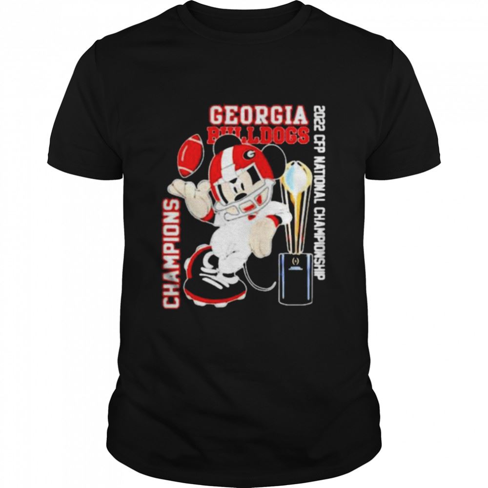 Promotions Mickey Mouse Georgia Bulldogs Champions 2022 Cfp National Championship New Shirt 