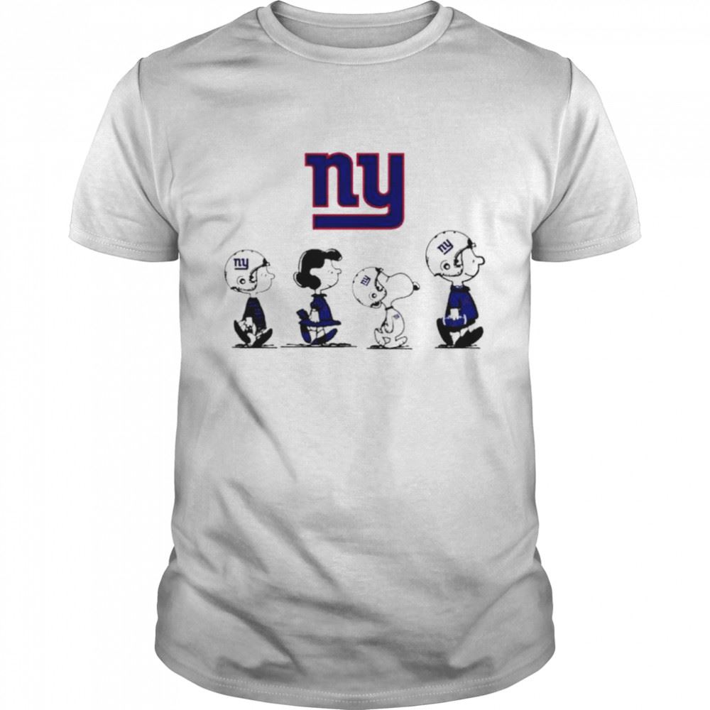 Amazing New York Giants Snoopy Charlie Brown Super Bowl Peanuts Shirt 