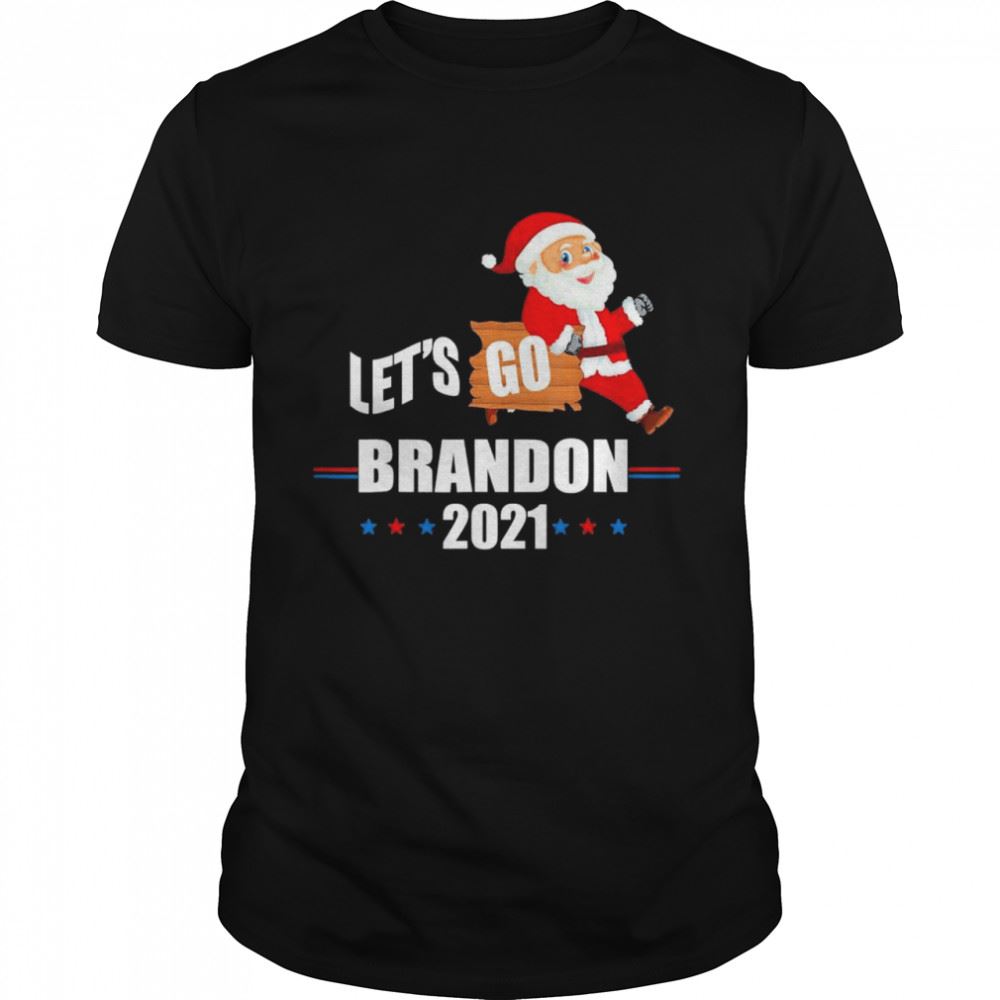 Great Premium Happy Christmas Santa Lets Go Brandon 2021 T-shirt 
