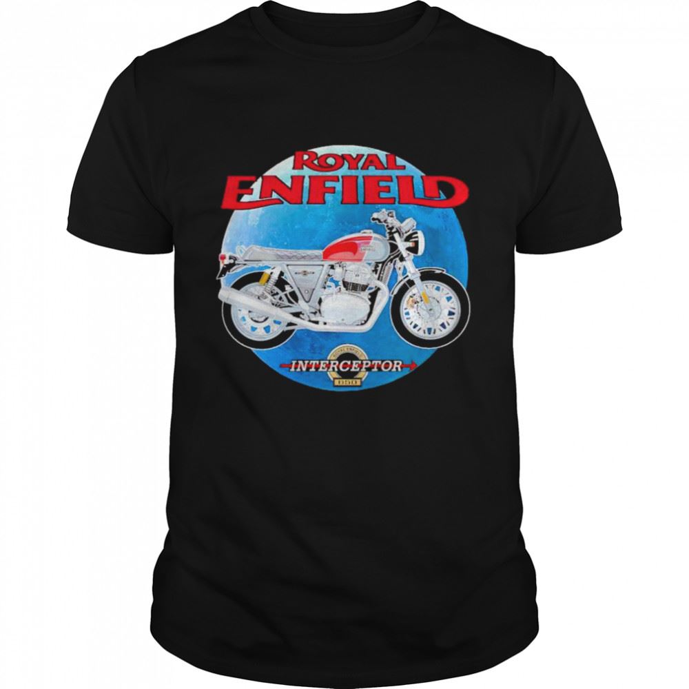 Amazing Royal Enfield Interceptor 650 And Moon Art Shirt 