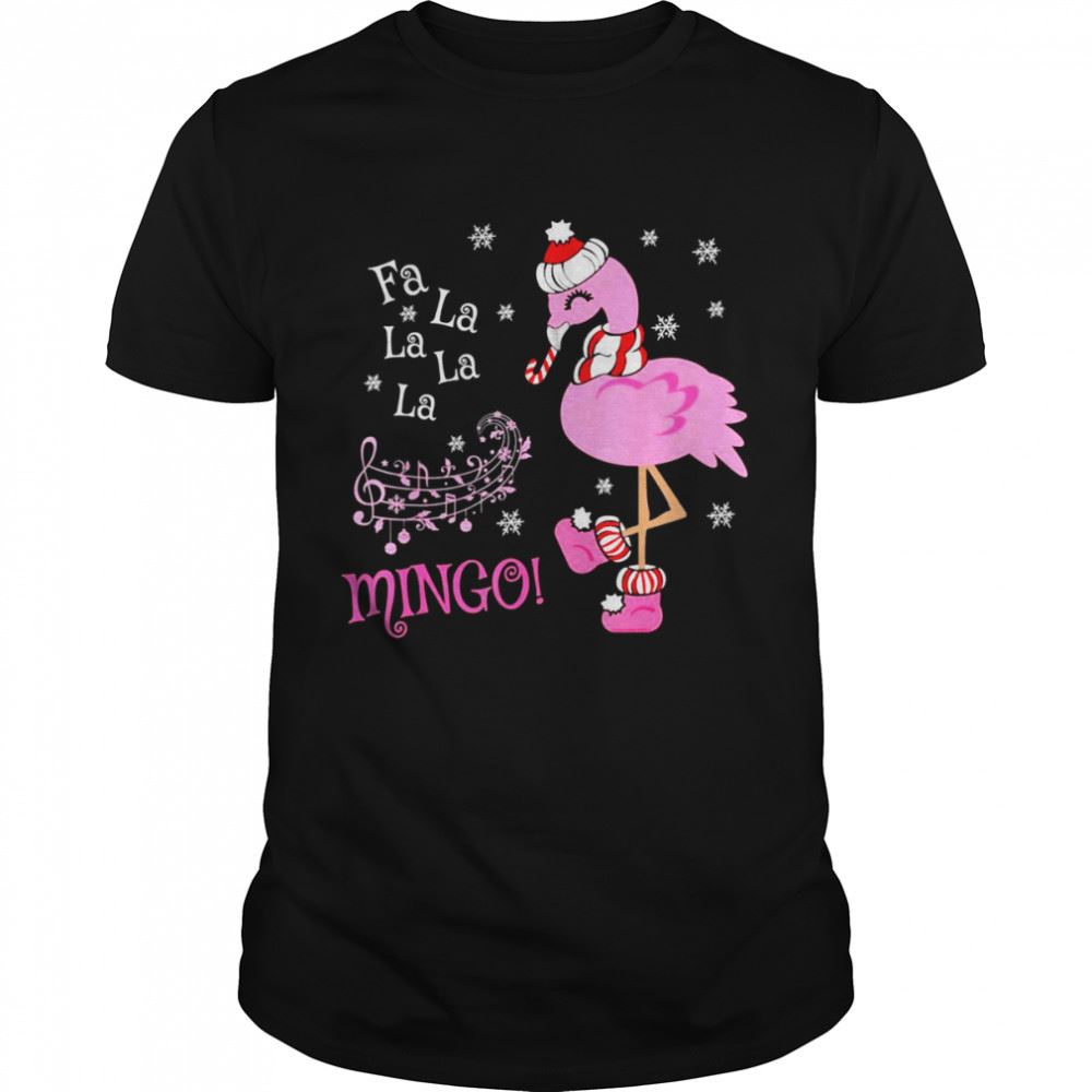 Limited Editon Santa Flamingo Fa La La La La Mingo Christmas Shirt 