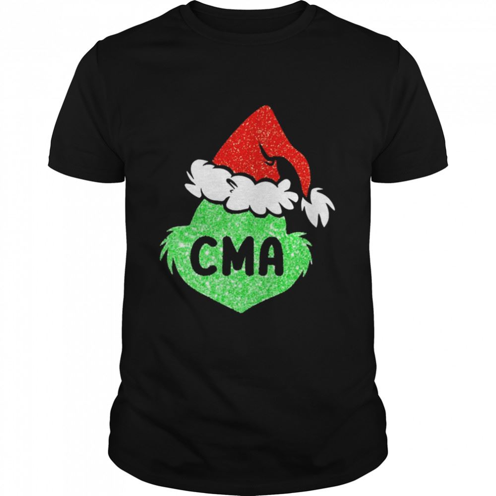 Promotions Santa Grinch Silhouette Cma Christmas Sweater Shirt 