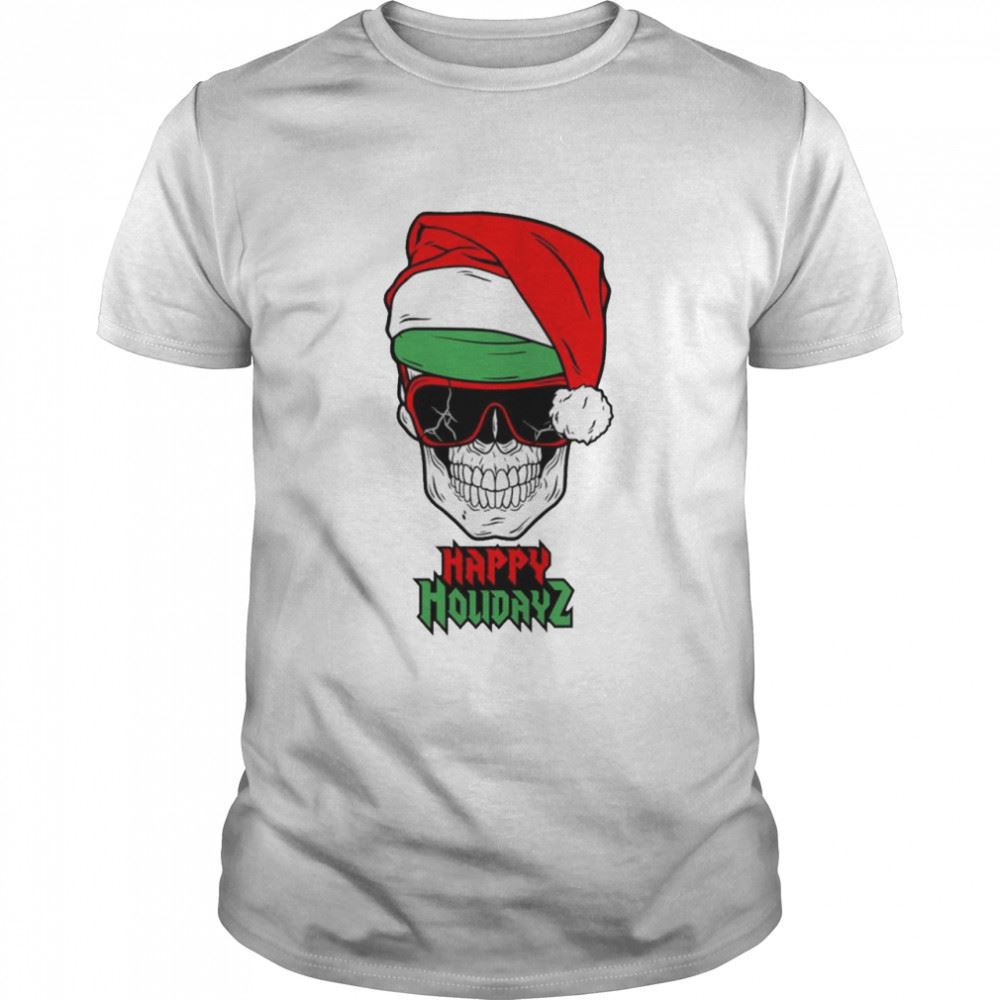 Attractive Skull Santa Happy Holidayz Shirt 