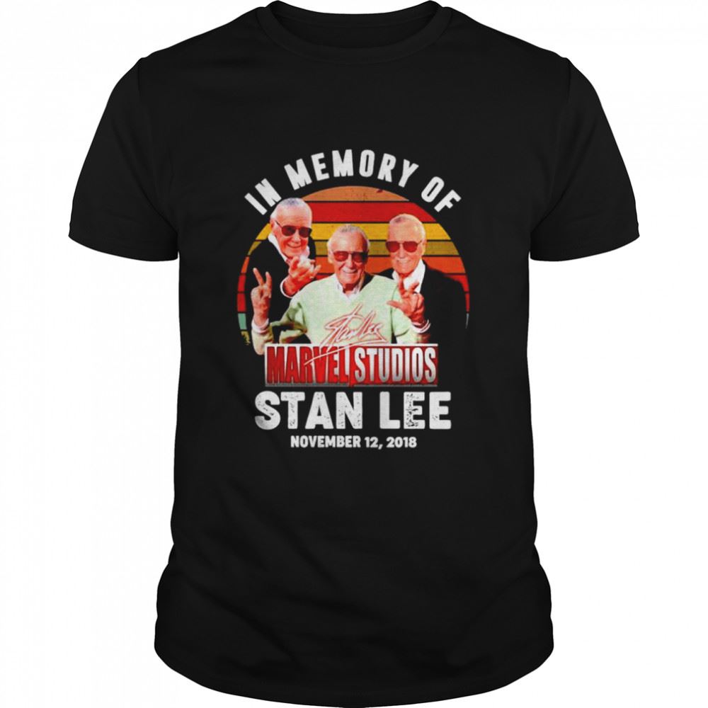 Happy Stan Lee In Memory Of Marvel Studios Signature Shirt 