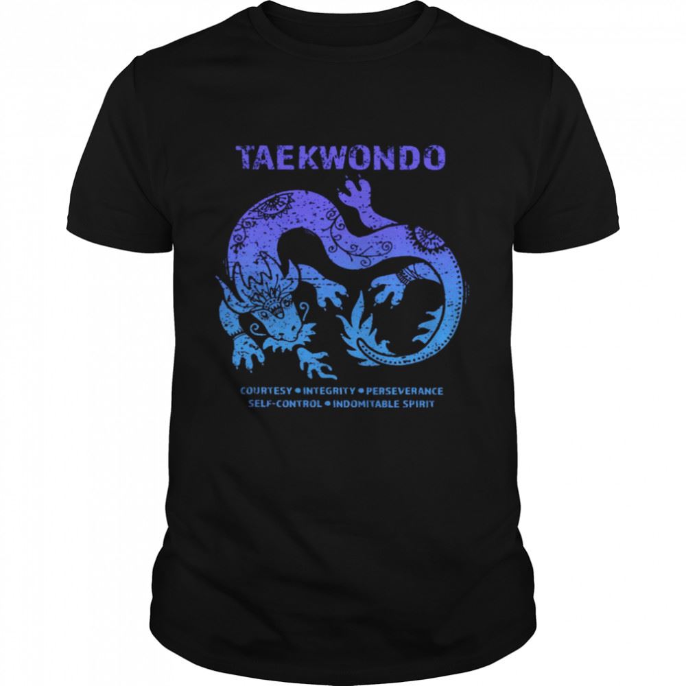 Gifts Taekwondo Courtesy Integrity Perseverance Shirt 