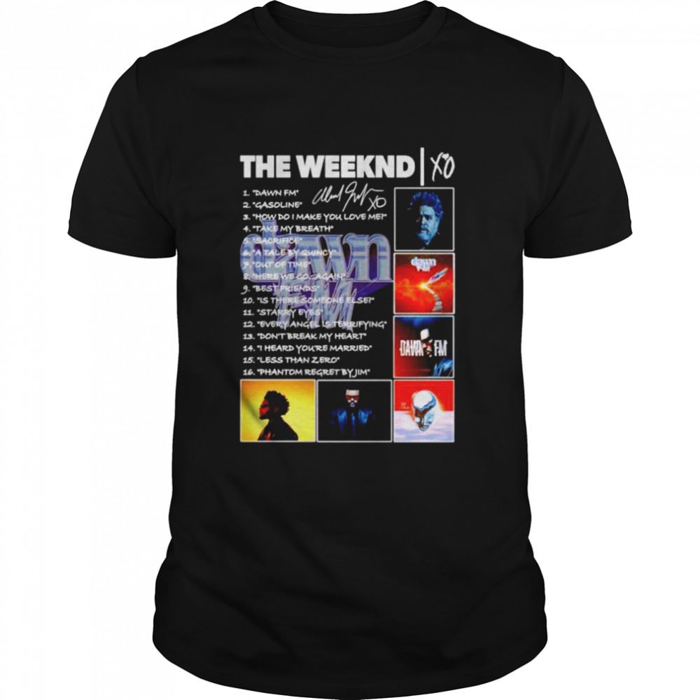 Limited Editon The Weeknd 16 Albums Signature Shirt 