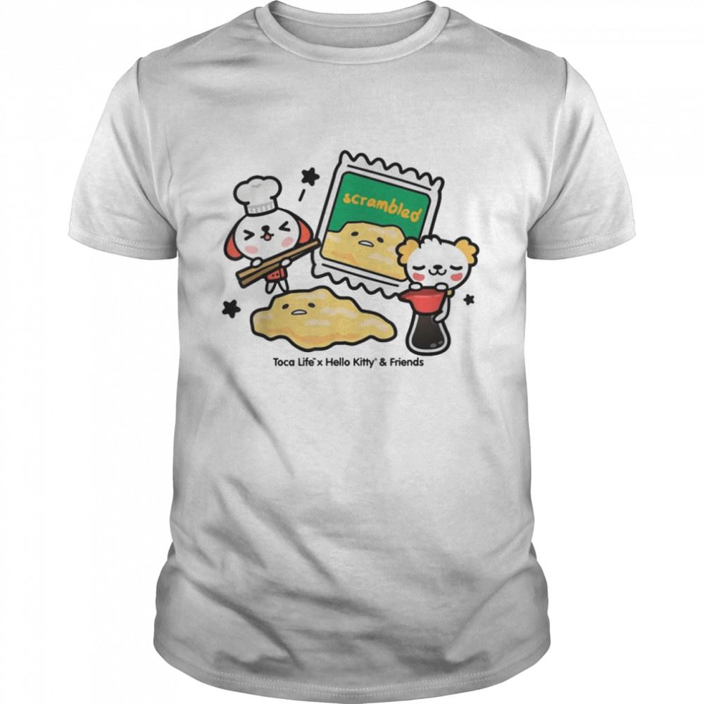 Amazing Toca Life X Hello Kitty Friends Scrambled Eggs T-shirt 