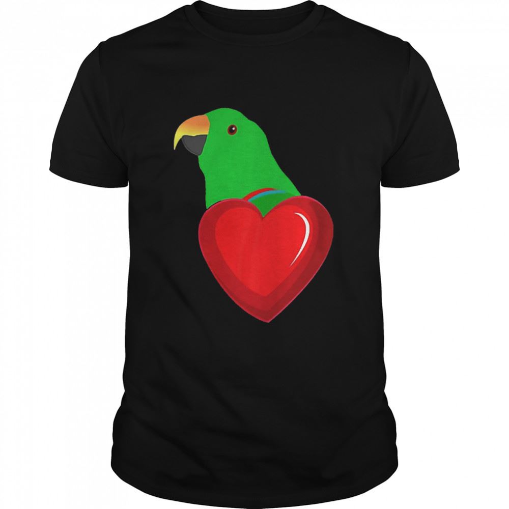 Promotions Valentines Day Eclectus Parrot Heart Pocket Shirt 