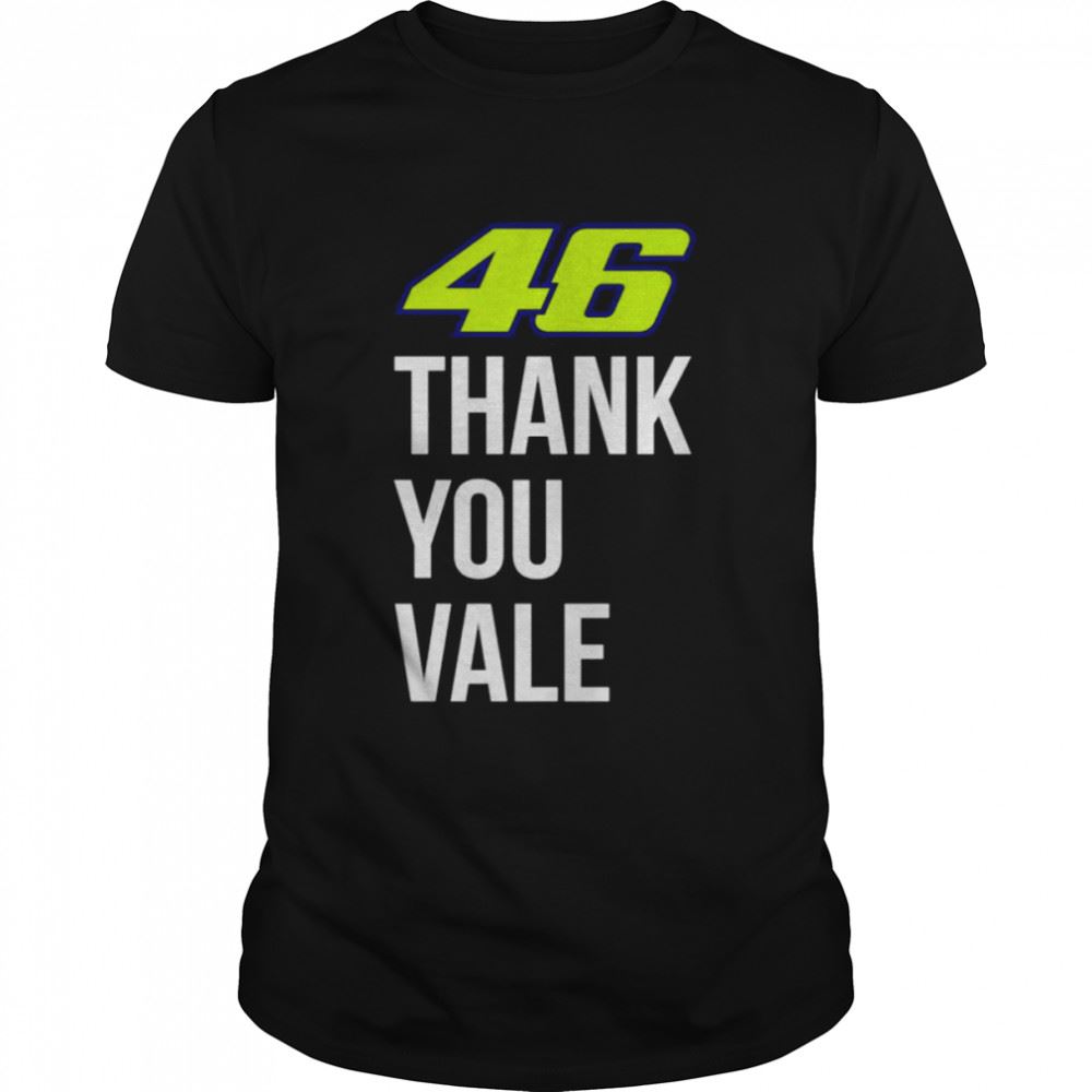 Special Valentino Rossi Vr46 Thank You Vale Sky Racing T-shirt 