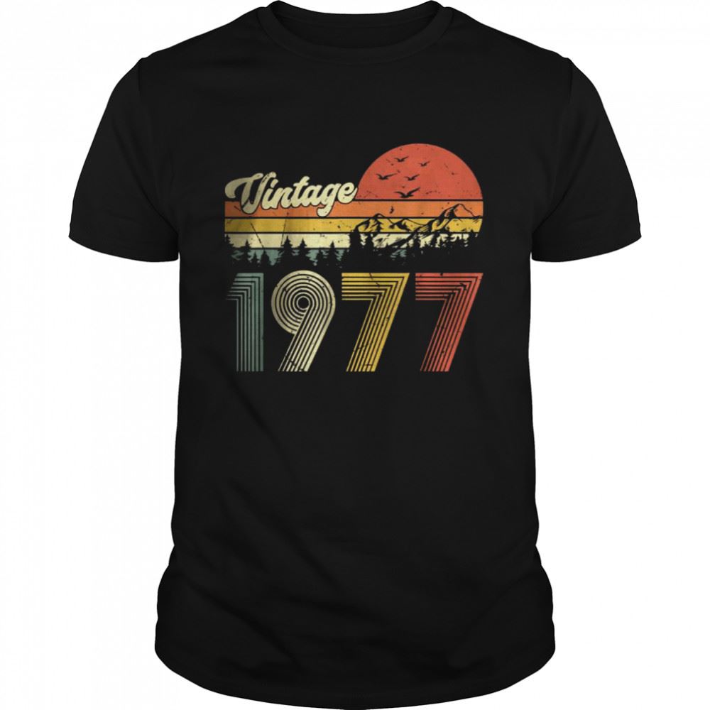 Special Vintage 1977 Retro 45th Birthday Party T-shirt 