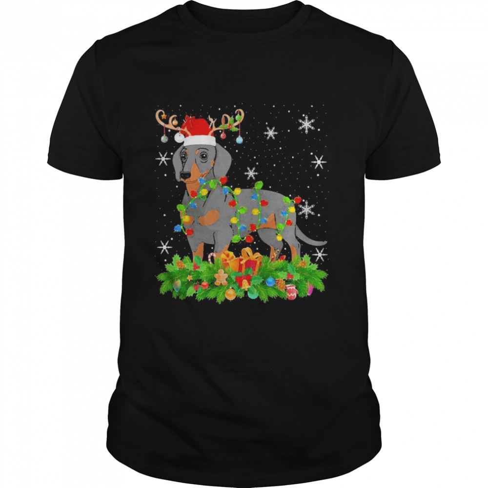 Gifts Wiener Dachshund Reindeer Wiener Dachshund Christmas Shirt 