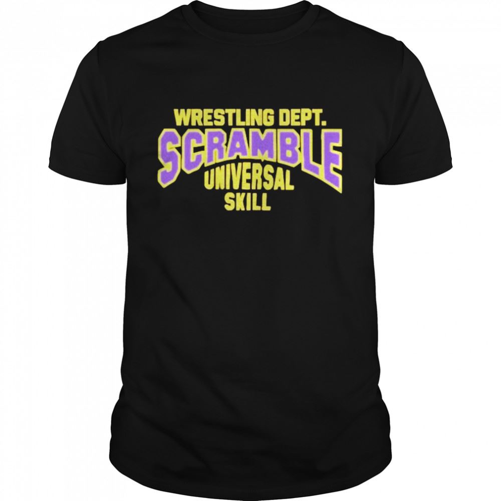 Awesome Wrestling Dept Scramble Universal Skill Shirt 