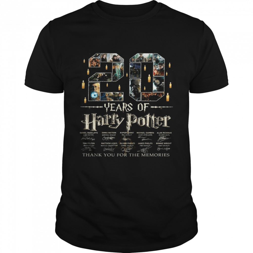 Interesting Years Of Harry Potter Thank You For The Memories Shirt 