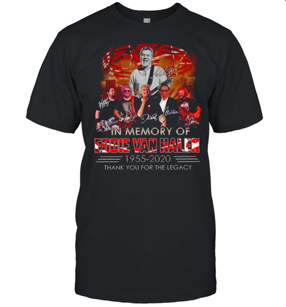 Interesting In Memory Of Eddie Van Halen 1955 2020 Thank You For The Legacy Shirt 