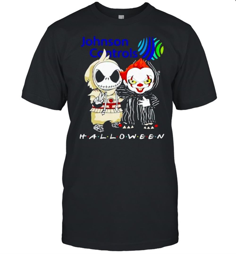 Awesome Jack Skellington And Pennywise Johnson Controls Halloween Shirt 