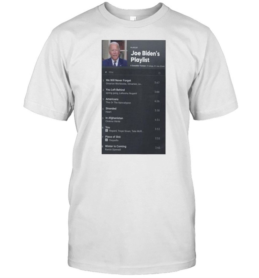 Happy Joe Bidens Playlist We Will Never Forget Anti Biden Shirt 