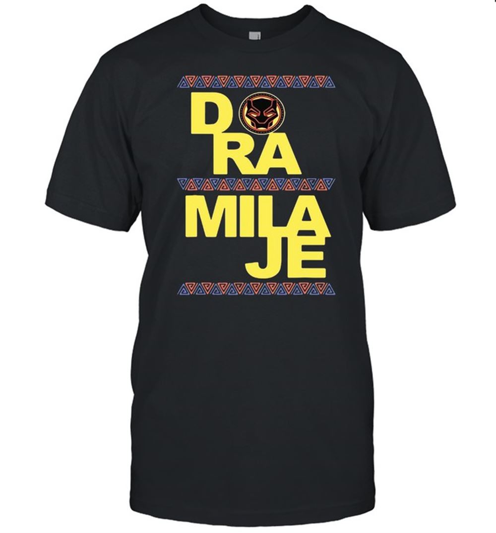 Interesting Marvel Black Panther Movie Dora Milaje Text T-shirt 