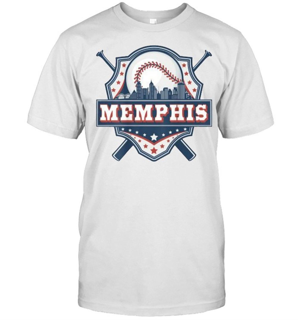 Special Memphis Baseball Skyline Cityscape Baseball T-shirt 