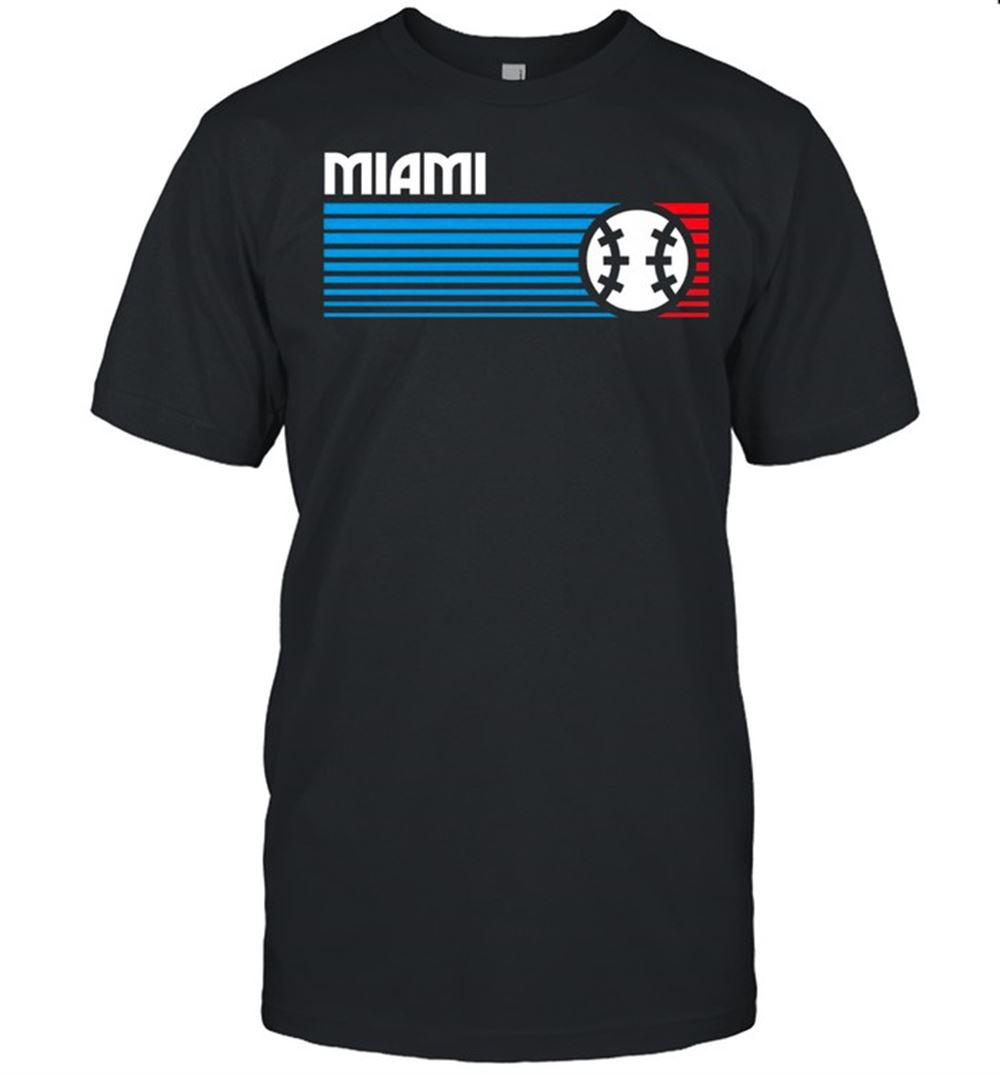 Gifts Miami Baseball Retro Game Day Shirt 