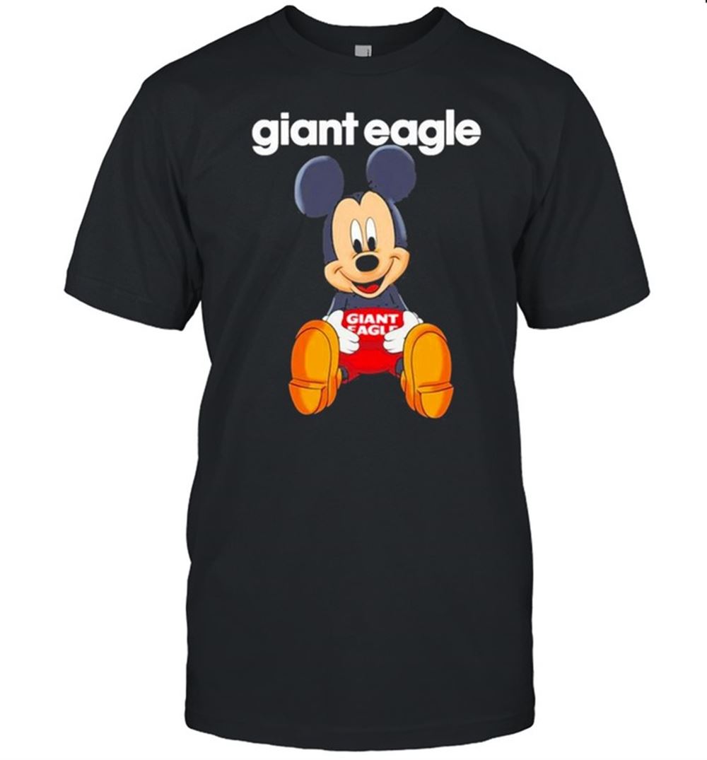 Best Mickey Mouse Hug Giants Eagles Logo Shirt 